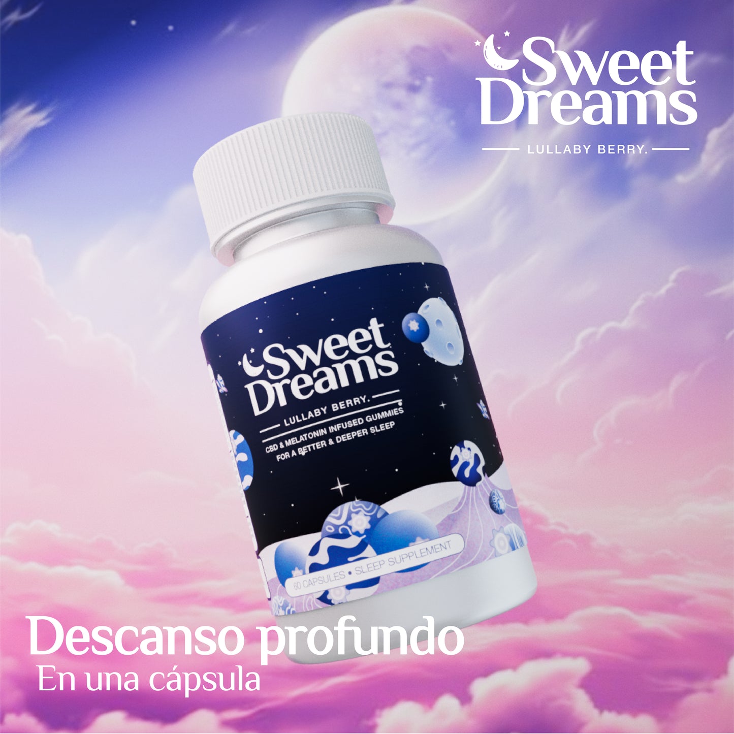 Sweet Dream Capsulas 60 capsulas: 🍬 ¡Dile Adiós a las Noches en Vela! Sweetdreams: Tu Descanso, Más Dulce Que Nunca 🌙